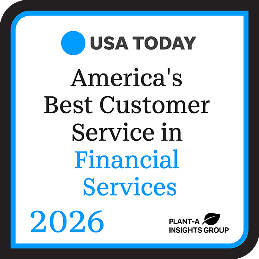USA Today, America's Best Customer Service in Financial Services, 2026, Plant-A Insights Group